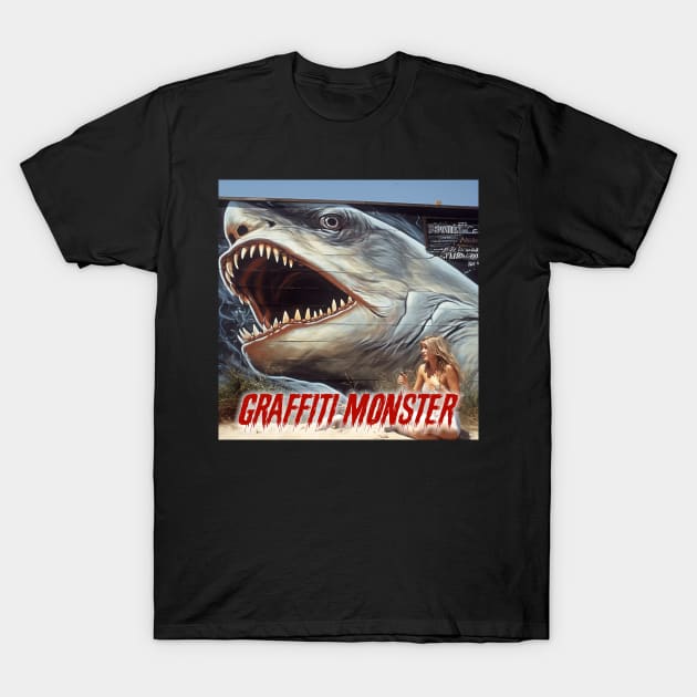 Graffiti Monster™ - Series #0 - New England Summer Sharks - 1 of 9 T-Shirt by gothamexodus